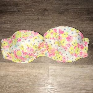 VS bandeau floral bikini top